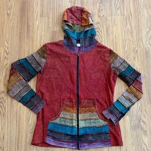 Great Good Network Multicolor Patchwork Sweatshirt Sun Size Medium M